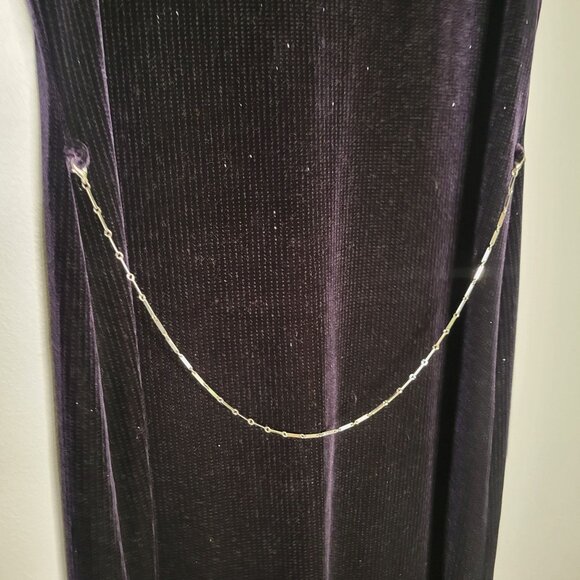 Vintage Y2K 90's Velvet Shift Dress Purple Party Cocktail Stretchy Mini Dress 8 - Picture 5 of 7